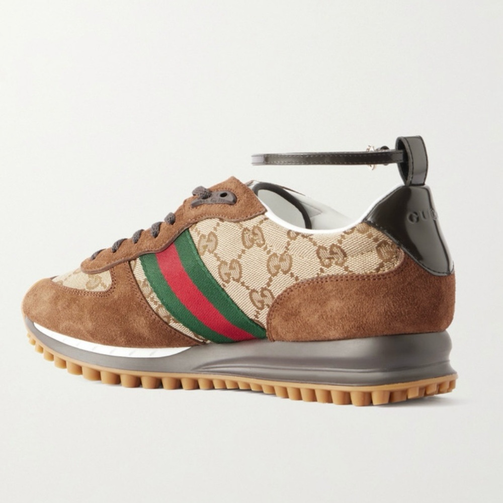 GUCCI Re-Motion GG logo web stripe ankle strap sneakers - Picture 3 of 4